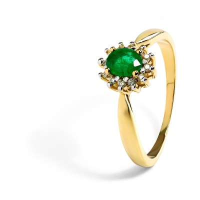 Diamantový prsteň so Smaragdom 
