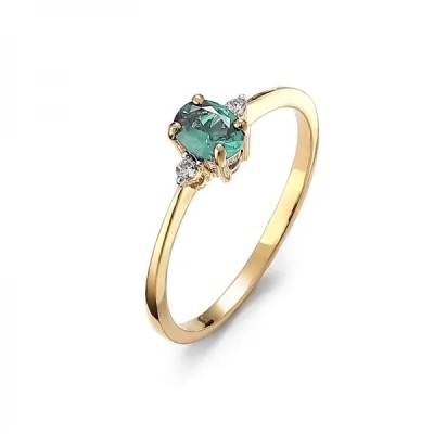 Diamantový prsteň so Smaragdom