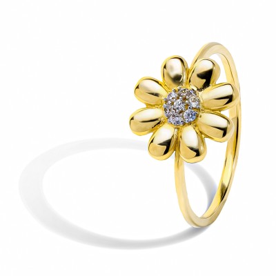 Diamantový prsteň v tvare kvetu 0.05 ct