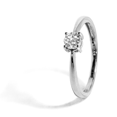 Zásnubný diamantový prsteň 0.07 ct