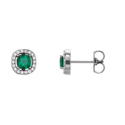 Elegantné diamantové naušnice so Smaragdom