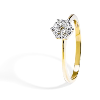 Luxusný diamantový zásnubný prsteň 0.15 ct