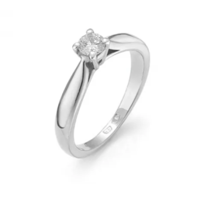 Diamantový prsteň v bielom zlate 0.185 ct