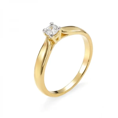 Zásnubný zlatý prsteň s diamantom 0.20 ct