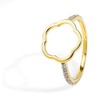 Zlatý diamantový prsteň 0.10 ct