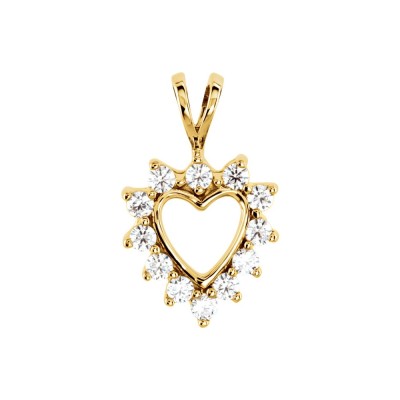 Zlatý prívesok srdce s diamantami 0.24 ct