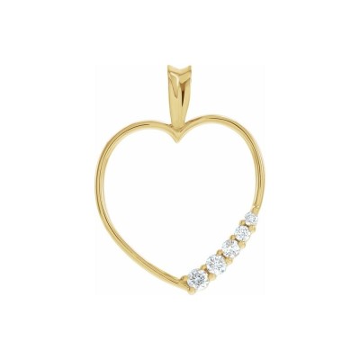 Zlatý prívesok srdce s diamantami 0.20 ct