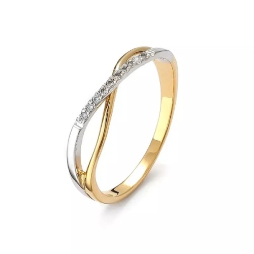 Diamantový prsteň z kombinovaného zlata 0.07 ct