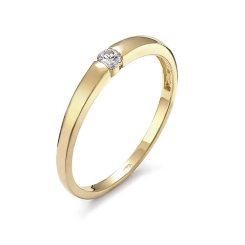 Diamantový prsteň zo žltého zlata 0.09 ct