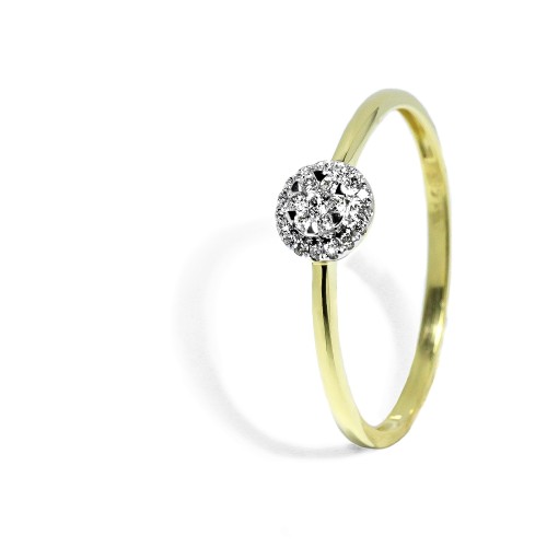 Elegantný diamantový prsteň 0.10 ct