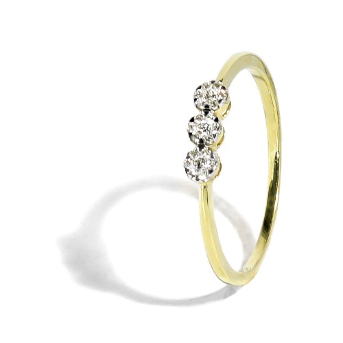 Elegantný diamantový prsteň 0.08 ct