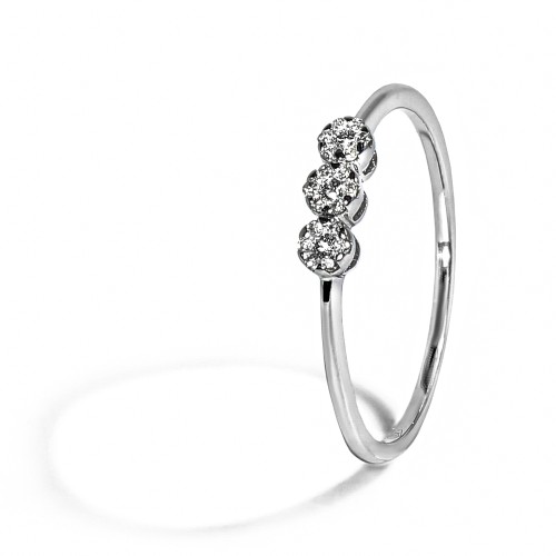 Elegantný diamantový prsteň 0.09 ct