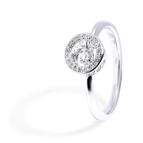 Elegantný diamantový prsteň 0.15 ct