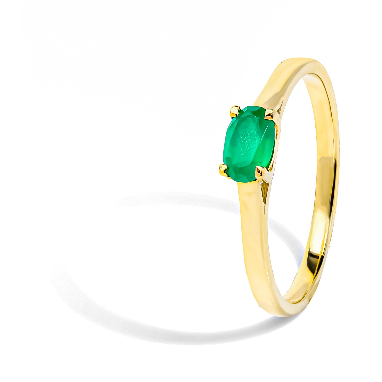 Nádherný zlatý prsteň so Smaragdom