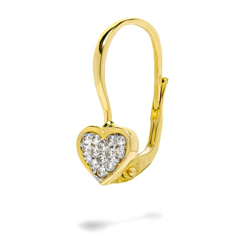 Diamantové náušnice srdce 0.20 ct