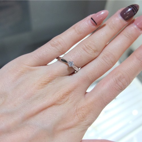 Zásnubný diamantový prsteň z ružového zlata lab-grown 0.20 ct