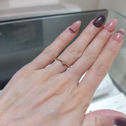 Elegantný diamantový prsteň 0.08 ct