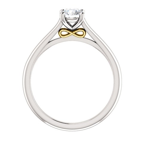 Luxusný diamantový prsteň z bielo-žltého zlata 0.50 ct