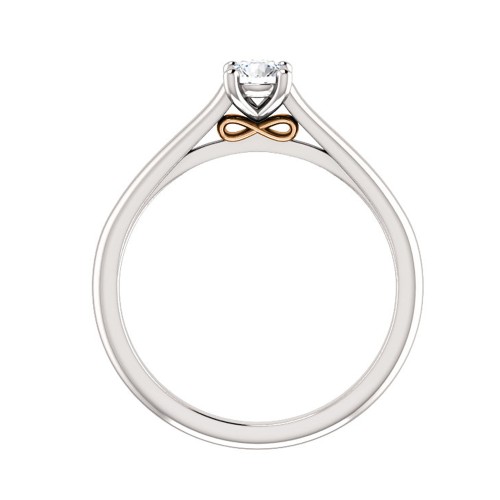 Zásnubný prsteň z bieleho zlata s diamantom 0.25 ct