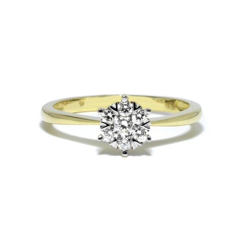 Luxusný diamantový prsteň 0.21ct
