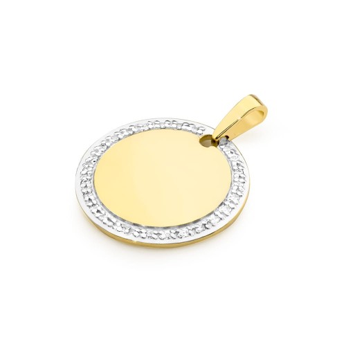 Luxusný diamantový medajlón biele zlato 0.13 ct