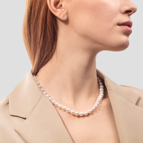 Elegantný perlový náhrdelník 44cm
