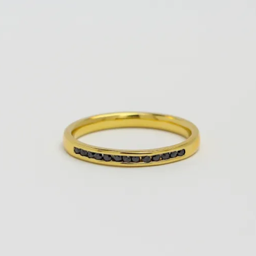 Výročný prsteň s čiernymi diamantami 0.09 ct