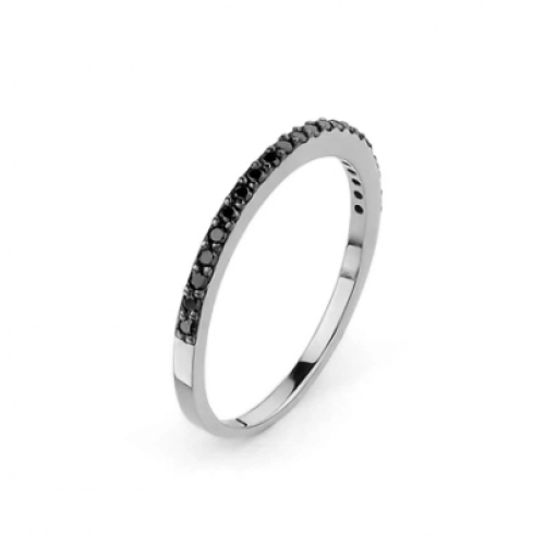 Výročný prsteň s čiernymi diamantami 0.18 ct